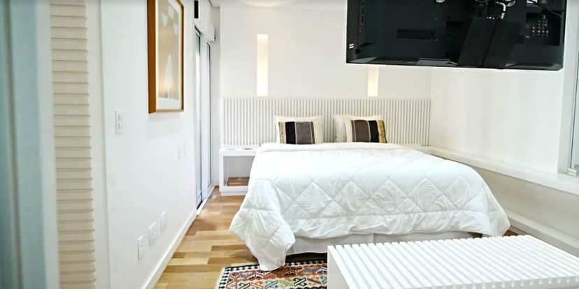 Quarto do apartamento em São Paulo de Patrícia Poeta Quarto do apartamento em São Paulo de Patrícia Poeta