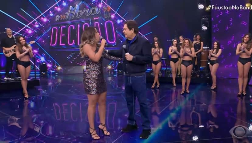 Faustão na Band exibiu a Hora da Decisão entre abril e junho deste ano Faustão na Band exibiu a Hora da Decisão entre abril e junho deste ano