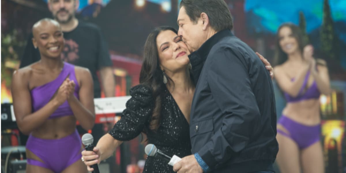Nivea Stelmann e Faustão (Foto: Reprodução) Nivea Stelmann e Faustão (Foto: Reprodução)