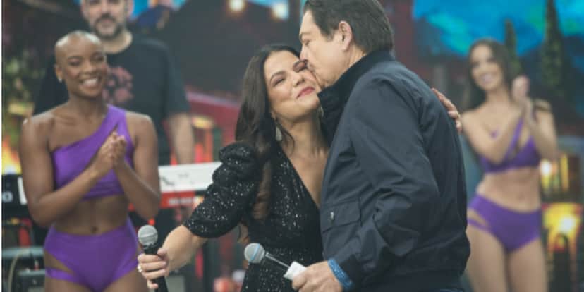Nivea Stelmann e Faustão (Foto: Reprodução) Nivea Stelmann e Faustão (Foto: Reprodução)