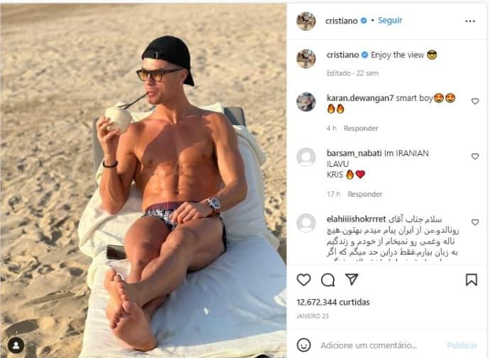 Cristiano Ronaldo teria aumentado o pênis (Foto: Reprodução/Instagram) Cristiano Ronaldo teria aumentado o pênis (Foto: Reprodução/Instagram)