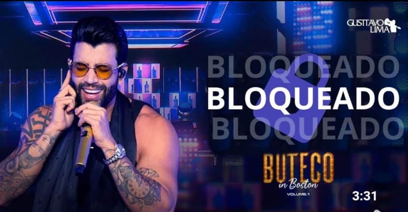 Música 'Bloqueado' Gusttavo Lima (Reprodução: Youtube) Música 'Bloqueado' Gusttavo Lima (Reprodução: Youtube)