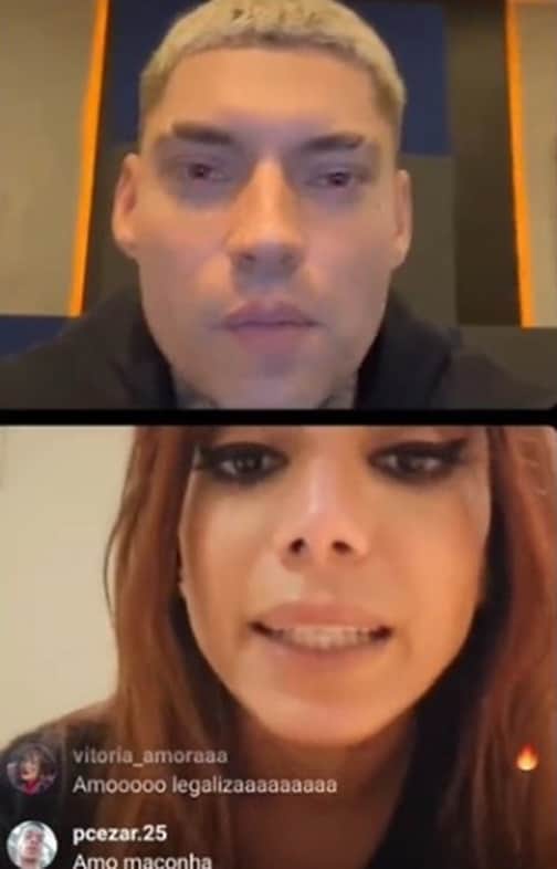 Filipe Ret e Anitta em transmissão ao vivo que gerou polêmica Filipe Ret e Anitta em transmissão ao vivo que gerou polêmica