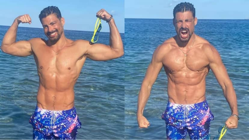 Cauã Reymond exibe seus músculos em praia da Itália em cliques feitos pela esposa Cauã Reymond exibe seus músculos em praia da Itália em cliques feitos pela esposa