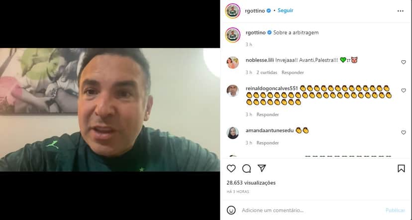 Reinaldo Gottino expõe indignação nas redes sociais - Foto: Reprodução Reinaldo Gottino expõe indignação nas redes sociais - Foto: Reprodução