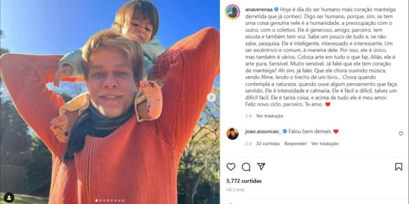 Fábio Assunção recebeu recado de Ana Verena (Foto: Reprodução/Instagram) Fábio Assunção recebeu recado de Ana Verena (Foto: Reprodução/Instagram)
