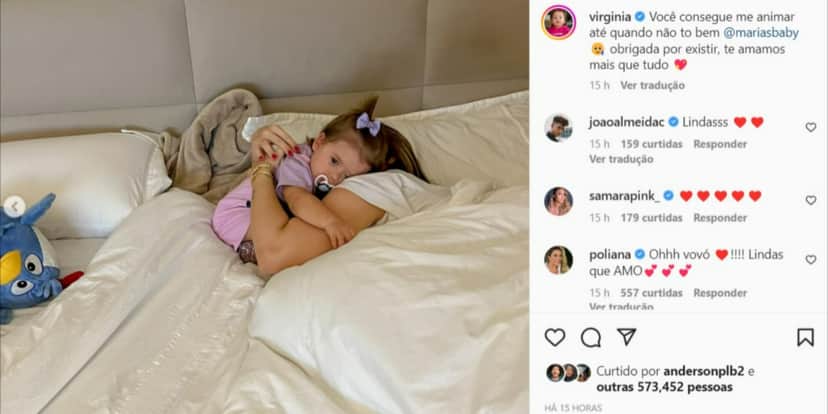 Poliana Rocha comentou em postagem de Virgínia Fonseca com Maria Alice (Foto: Reprodução/Instagram) Poliana Rocha comentou em postagem de Virgínia Fonseca com Maria Alice (Foto: Reprodução/Instagram)