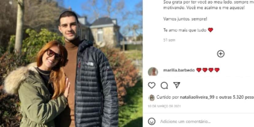Namorada de Vinícius faz declaração nas redes sociais Namorada de Vinícius faz declaração nas redes sociais