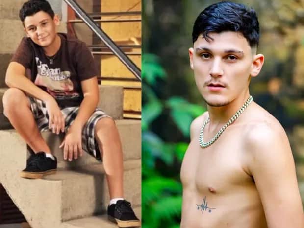 Vinícius Moreno antes e depois (Imagem: Montagem) Vinícius Moreno antes e depois (Imagem: Montagem)