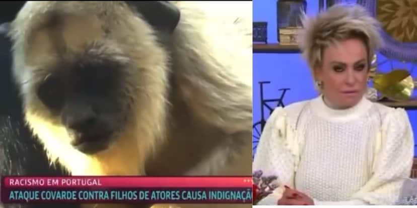 Ana Maria fica irritada com vídeo do macaco aparecer na hora errada (Reprodução: Globo) Ana Maria fica irritada com vídeo do macaco aparecer na hora errada (Reprodução: Globo)
