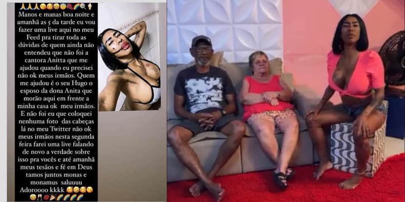 Inês Brasil solta o verbo contra Anitta em live (Reprodução: Instagram) Inês Brasil solta o verbo contra Anitta em live (Reprodução: Instagram)
