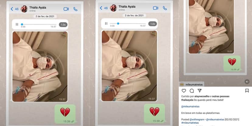 Thaila Ayala contou para uma amiga o que estava passando após perda do filho (Reprodução: Instagram) Thaila Ayala contou para uma amiga o que estava passando após perda do filho (Reprodução: Instagram)