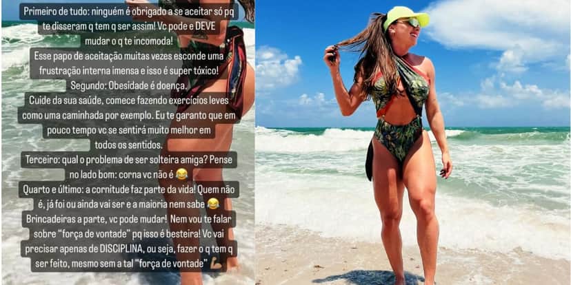 Mensagem polêmica de Juju Salimeni para um de seus seguidores (Reprodução: Instagram) Mensagem polêmica de Juju Salimeni para um de seus seguidores (Reprodução: Instagram)