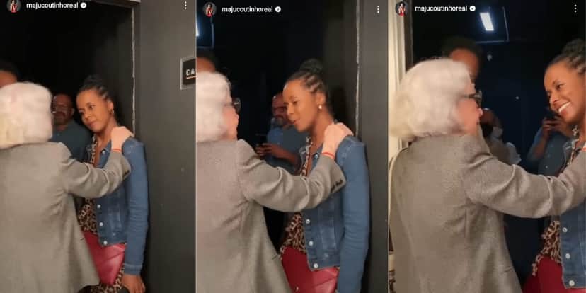 Maju Coutinho e Fernanda Montenegro se encontram após peça de teatro (Reprodução: Instagram) Maju Coutinho e Fernanda Montenegro se encontram após peça de teatro (Reprodução: Instagram)