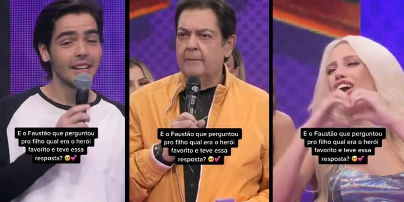 Faustão brinca com João Guilherme e recebe melhor resposta (Foto: Reprodução/YouTube/Montagem) Faustão brinca com João Guilherme e recebe melhor resposta (Foto: Reprodução/YouTube/Montagem)