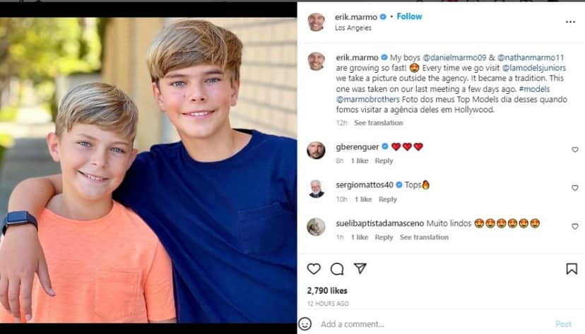 Erik Marmo se derrete pelo filhos nas redes sociais (Foto: Reprodução/Instagram) Erik Marmo se derrete pelo filhos nas redes sociais (Foto: Reprodução/Instagram)