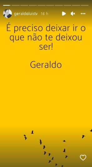 Geraldo Luís deixou recado aos seguidores e surpreender (Foto: Reprodução) Geraldo Luís deixou recado aos seguidores e surpreender (Foto: Reprodução)
