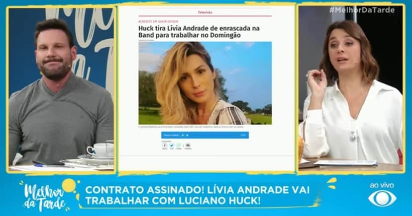 Catia Fonseca e colunista comentar sobre programa cancelado de Lívia Andrade Catia Fonseca e colunista comentar sobre programa cancelado de Lívia Andrade