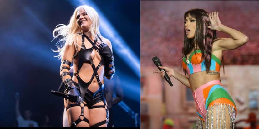 Shows de Luisa e Anitta (Reprodução: Montagem TV Foco) Shows de Luisa e Anitta (Reprodução: Montagem TV Foco)