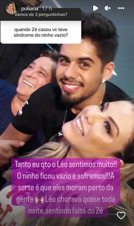 Poliana Rocha expõe o que Leonardo passou quando Zé Felipe saiu de casa (Foto: Reprodução/ Instagram) Poliana Rocha expõe o que Leonardo passou quando Zé Felipe saiu de casa (Foto: Reprodução/ Instagram)