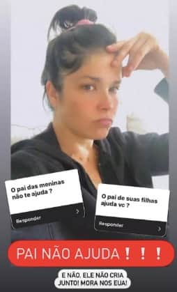 De acordo com Samara Felippo, pai não ajuda na criação das filhas (Reprodução) De acordo com Samara Felippo, pai não ajuda na criação das filhas (Reprodução)