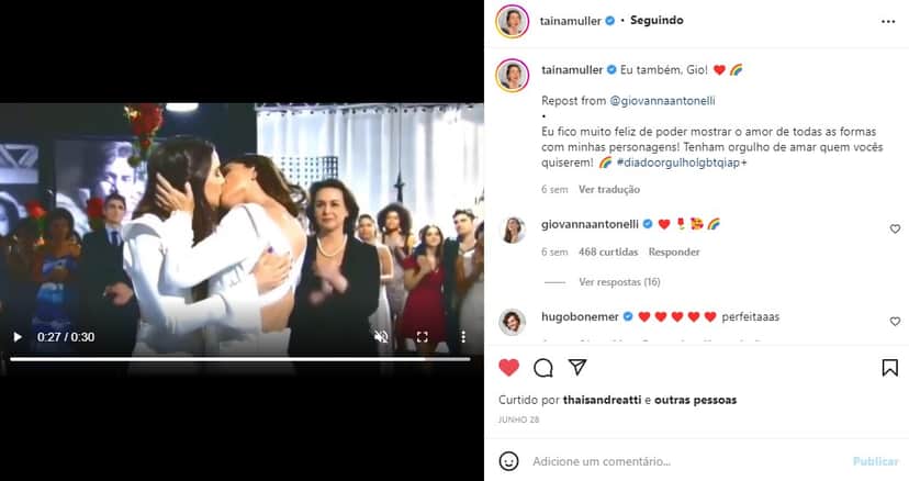 Tainá Müller e Giovanna Antonelli como Marina e Clara (Foto: Reprodução) Tainá Müller e Giovanna Antonelli como Marina e Clara (Foto: Reprodução)