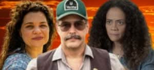 Tenório (Murilo Benício) começará a pagar caro por todas as maldades que fez com Maria Bruaca (Isabel Teixeira) em Pantanal e será encurralado por Zuleica (Aline Borges) (Foto: Reprodução / Globo) Tenório (Murilo Benício) começará a pagar caro por todas as maldades que fez com Maria Bruaca (Isabel Teixeira) em Pantanal e será encurralado por Zuleica (Aline Borges) (Foto: Reprodução / Globo)
