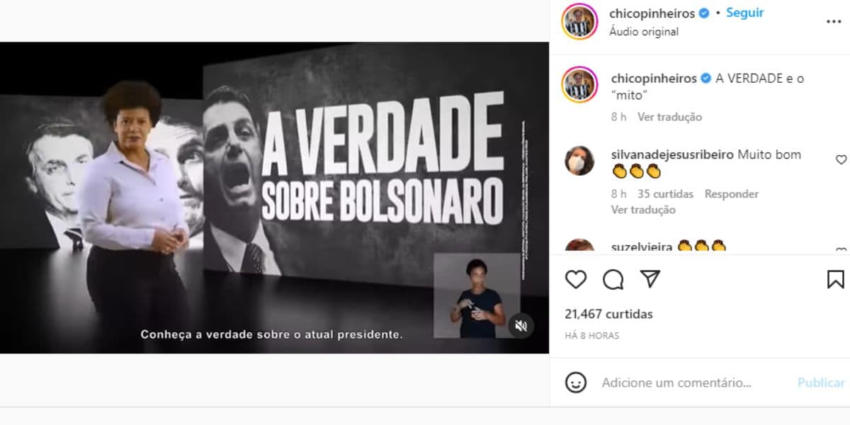Chico Pinheiro publica vídeo de campanha do PT Chico Pinheiro publica vídeo de campanha do PT
