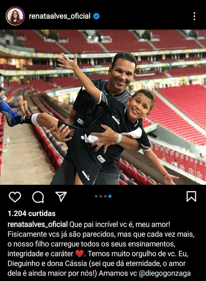 Diego Gonzaga, marido de Renata Alves, e o filho do casal, Dieguinho Diego Gonzaga, marido de Renata Alves, e o filho do casal, Dieguinho