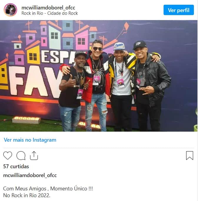 Mc Will do Borel posou nos bastidores do Rock In Rio antes de ser preso Mc Will do Borel posou nos bastidores do Rock In Rio antes de ser preso