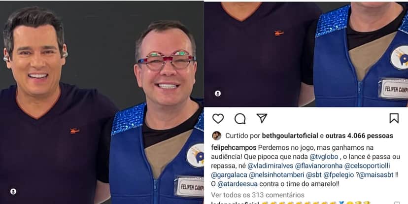 Felipeh Campos aproveita publicação para dar uma cutucada no programa de Ivete Sangalo (Reprodução: Instagram) Felipeh Campos aproveita publicação para dar uma cutucada no programa de Ivete Sangalo (Reprodução: Instagram)