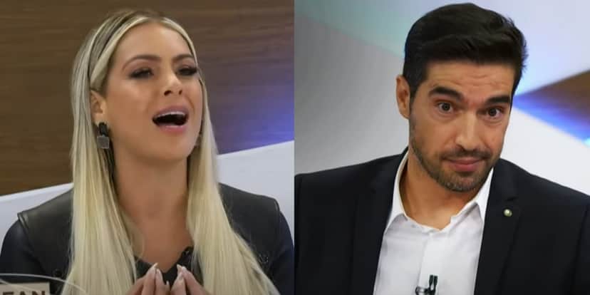 Renata Fan fez história entrevistando Abel Ferreira no Roda Viva, na Cultura (Foto: Reprodução/Montagem) Renata Fan fez história entrevistando Abel Ferreira no Roda Viva, na Cultura (Foto: Reprodução/Montagem)