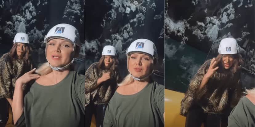 Eliana e Narcisa encaram uma grande aventura ao entrarem dentro de um abismo (Reprodução: Instagram) Eliana e Narcisa encaram uma grande aventura ao entrarem dentro de um abismo (Reprodução: Instagram)
