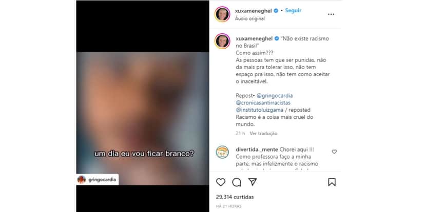 Xuxa publica vídeo sobre caso de racismo Xuxa publica vídeo sobre caso de racismo
