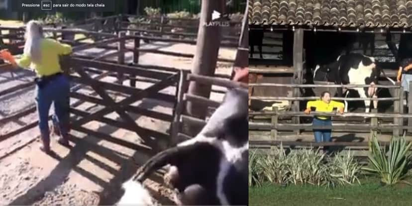 De acordo com Deolane, vaca a fez passa mal (Reprodução) De acordo com Deolane, vaca a fez passa mal (Reprodução)