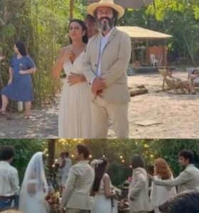 Final de Pantanal - Vazam cenas do momento tão aguardado da novela: O Casamento de Filó (Dira Paes) e José Leôncio (Marcos Palmeira) (Foto: Reprodução / Internet) Final de Pantanal - Vazam cenas do momento tão aguardado da novela: O Casamento de Filó (Dira Paes) e José Leôncio (Marcos Palmeira) (Foto: Reprodução / Internet)