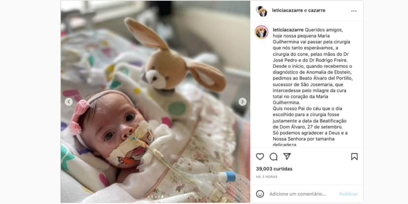 Esposa de Juliano Cazarré pede orações para filha (Reprodução) Esposa de Juliano Cazarré pede orações para filha (Reprodução)