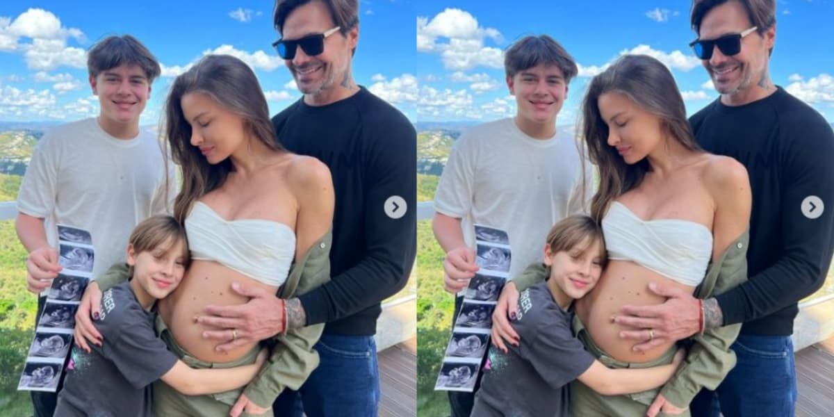 Flávio Mendonça ao lado da esposa e dos filhos do casal - Foto: Reprodução Flávio Mendonça ao lado da esposa e dos filhos do casal - Foto: Reprodução