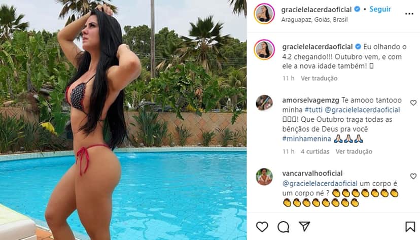 Graciele Lacerda, mulher de Zezé Di Camargo, assume idade vindoura e mostra corpassoaos quase 42 Graciele Lacerda, mulher de Zezé Di Camargo, assume idade vindoura e mostra corpassoaos quase 42