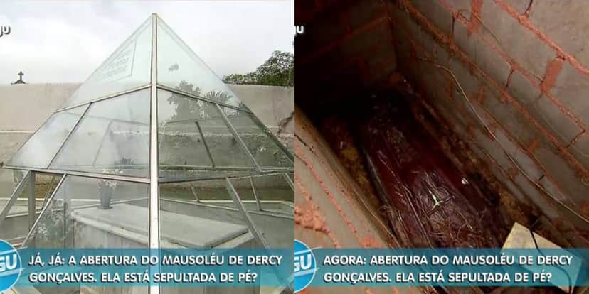 Túmulo de Dercy Gonçalves - Foto: Reprodução Túmulo de Dercy Gonçalves - Foto: Reprodução