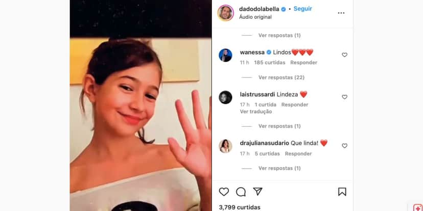 De acordo com Wanessa, Dado e filha são lindos (Reprodução) De acordo com Wanessa, Dado e filha são lindos (Reprodução)