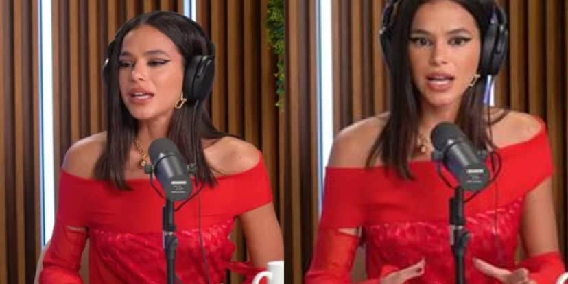 Bruna Marquezine durante o podcast "Quem Pode Pod" (Foto Reprodução/Internet) Bruna Marquezine durante o podcast "Quem Pode Pod" (Foto Reprodução/Internet)