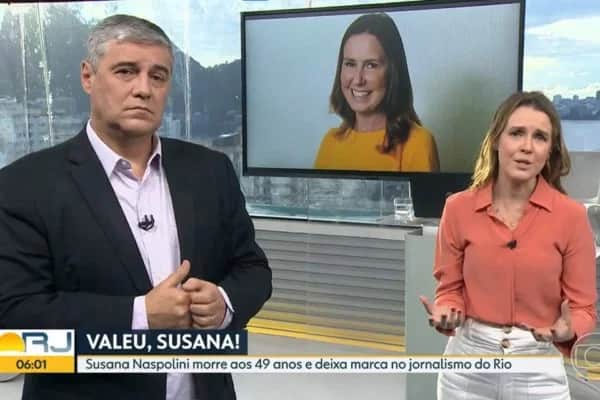 Após morte de Susana Naspolini, Globo tem manhã de luto com muitas lágrimas e tristeza - Reprodução Após morte de Susana Naspolini, Globo tem manhã de luto com muitas lágrimas e tristeza - Reprodução