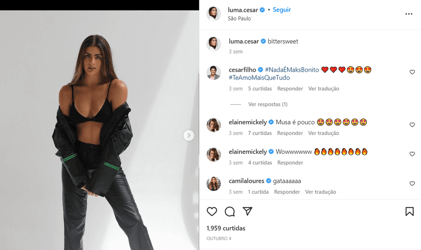 César Filho comenta a foto da filha pelas redes sociais (Foto Reprodução/Internet) César Filho comenta a foto da filha pelas redes sociais (Foto Reprodução/Internet)