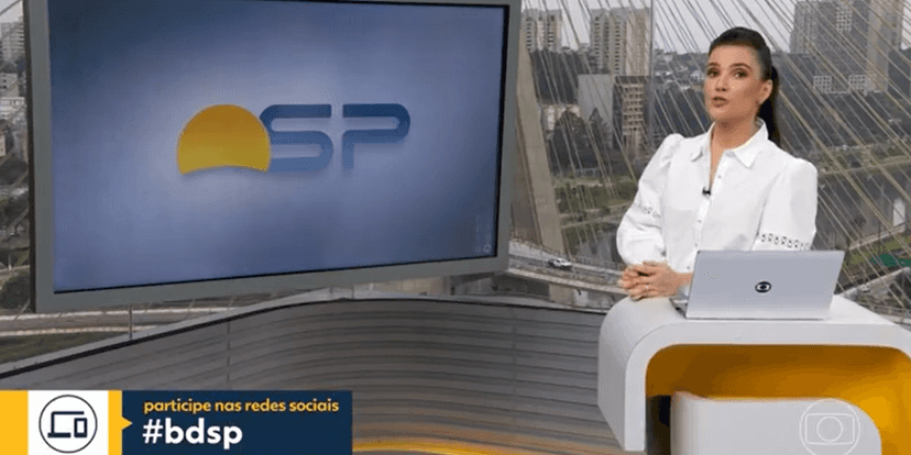 Sabina Simonato substituiu o jornalista nesta quarta feira no Bom Dia São Paulo da Globo (Foto Reprodução/GloboPlay Sabina Simonato substituiu o jornalista nesta quarta feira no Bom Dia São Paulo da Globo (Foto Reprodução/GloboPlay