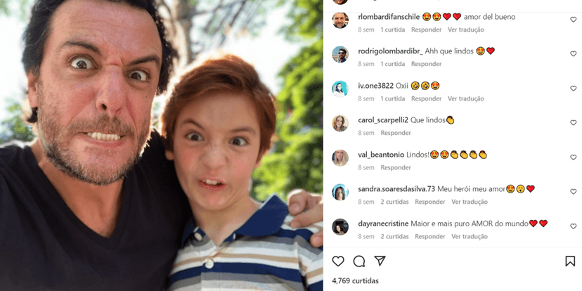 Galã igual ao pai, filho de Lombardi rouba a cena nas redes sociais do pai ( Foto Reprodução) Galã igual ao pai, filho de Lombardi rouba a cena nas redes sociais do pai ( Foto Reprodução)