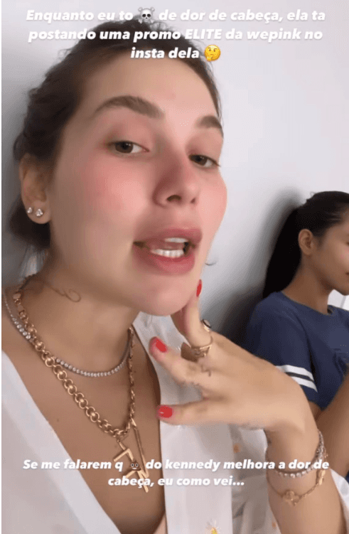 Virginia Fonseca postou um "stories" para relatar sua dor de cabeça (Foto Reprodução/Instagram) Virginia Fonseca postou um "stories" para relatar sua dor de cabeça (Foto Reprodução/Instagram)