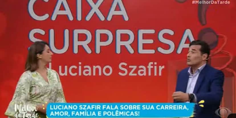 Catia Fonseca recebeu Luciano Szafir na Band Catia Fonseca recebeu Luciano Szafir na Band