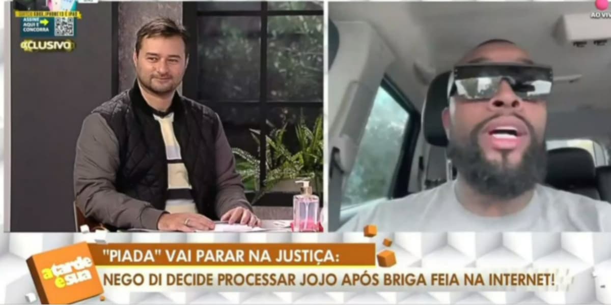 Alessandro Lo-Bianco mostrou vídeo de Nego Di (Foto: Reprodução/RedeTV!) Alessandro Lo-Bianco mostrou vídeo de Nego Di (Foto: Reprodução/RedeTV!)
