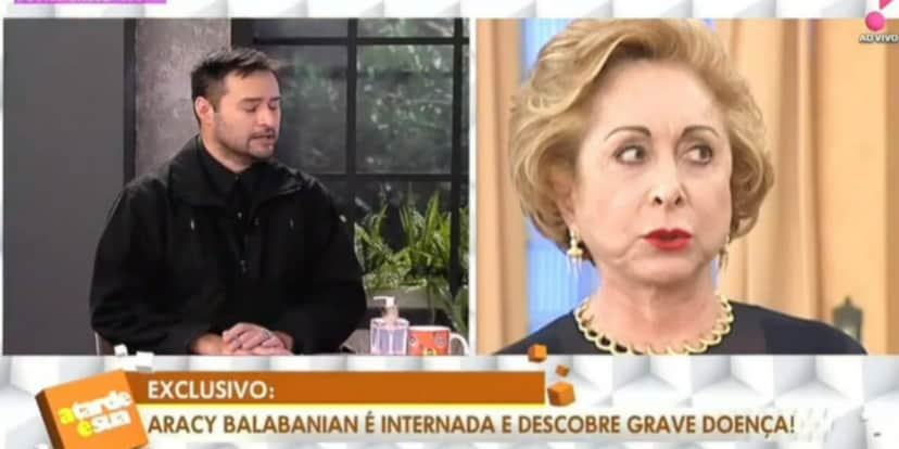 Alessandro Lo-Bianco revelou tumores de Aracy Balabanian (Foto: Reprodução/RedeTV!) Alessandro Lo-Bianco revelou tumores de Aracy Balabanian (Foto: Reprodução/RedeTV!)